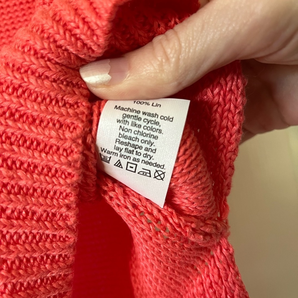 J. Crew Women's XS Petite Coral linen sweater vest, never worn - Picture 7 of 10